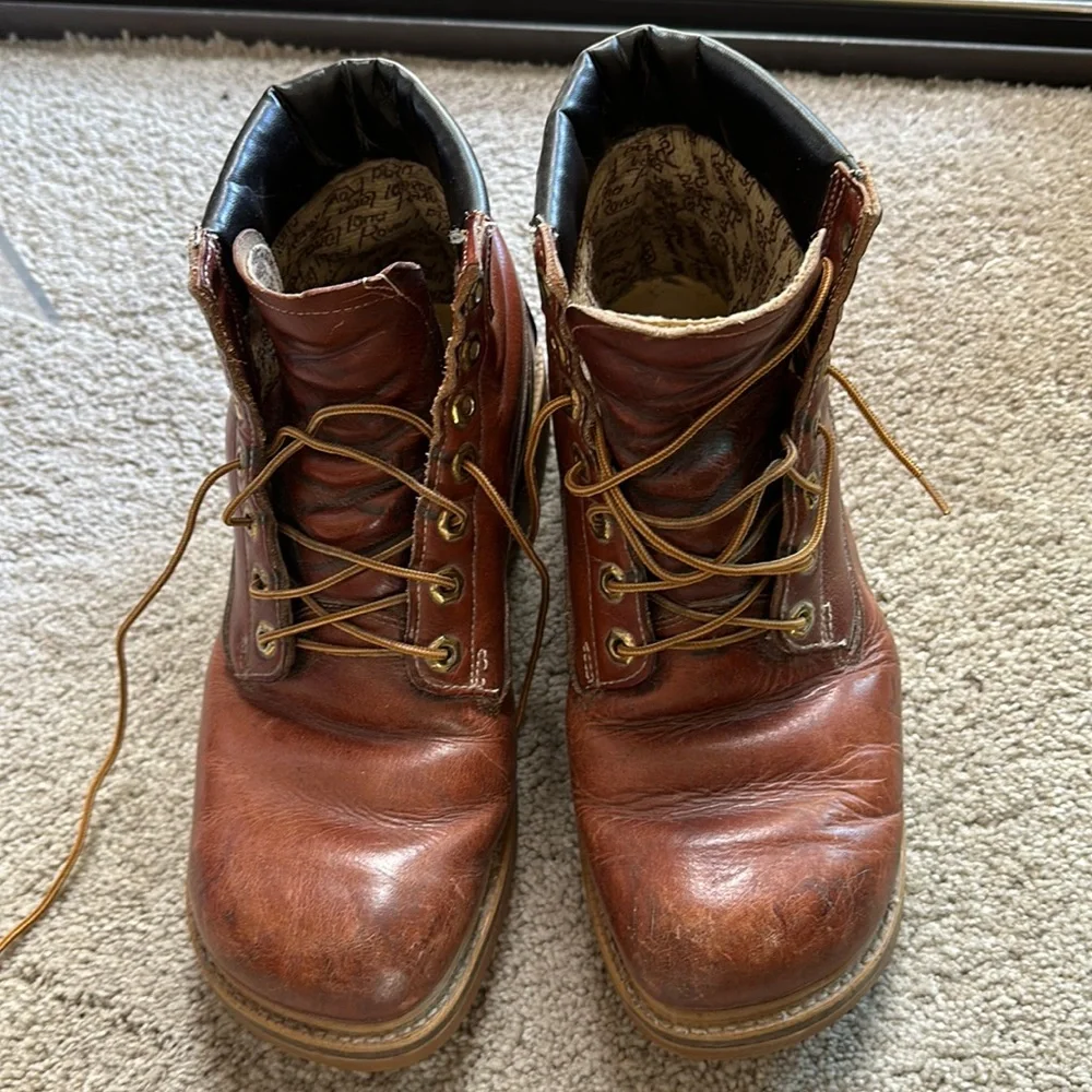 Vintage‎ Thom McAn Land Rover Leather Low Boots Men\'s Size 8.5 KOREA Thom McAn Lace Up Boots for Men with Upper Leather for Sale  main image 2